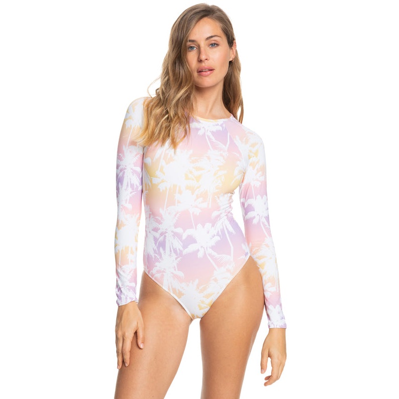 Roxy All Over L/S One Piece-Peach Bud