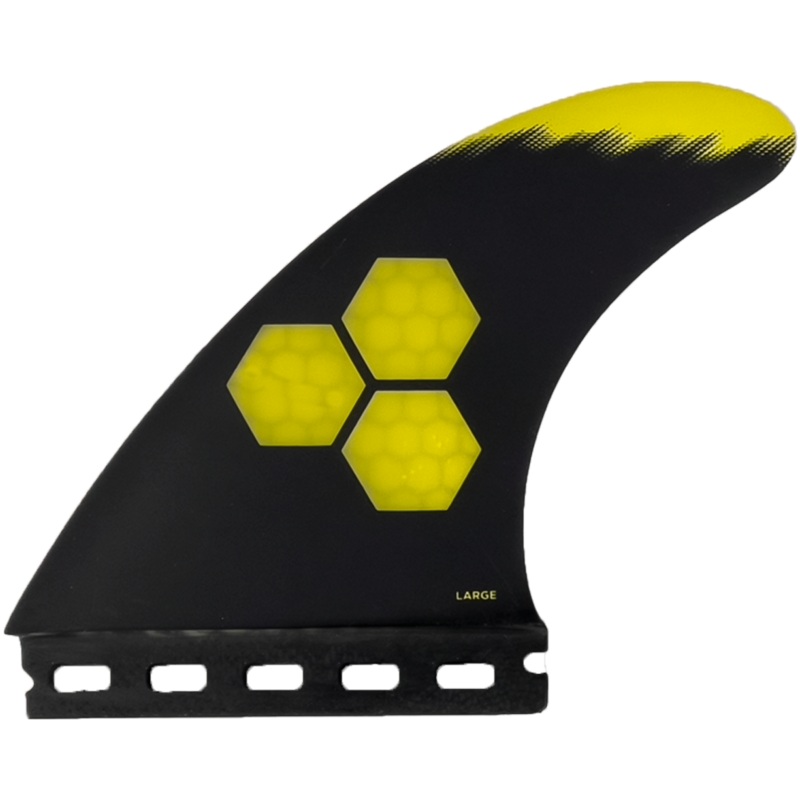 Channel Islands Tech 1 Tri Fin Set-Yellow-Large
