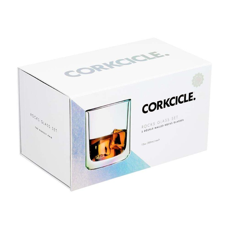 Corkcicle 12 oz Glass Rocks Set-Prism