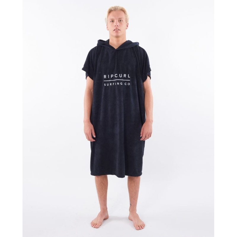 Rip Curl Mix Up Hooded Towel Poncho-Black