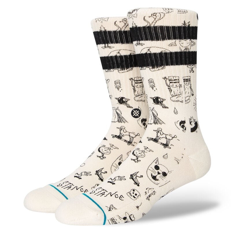 Stance Tagged Socks-Off White