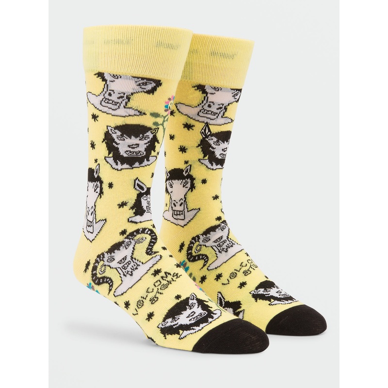 Volcom Surf Vitals Ozzy Socks-Glimmer Yellow