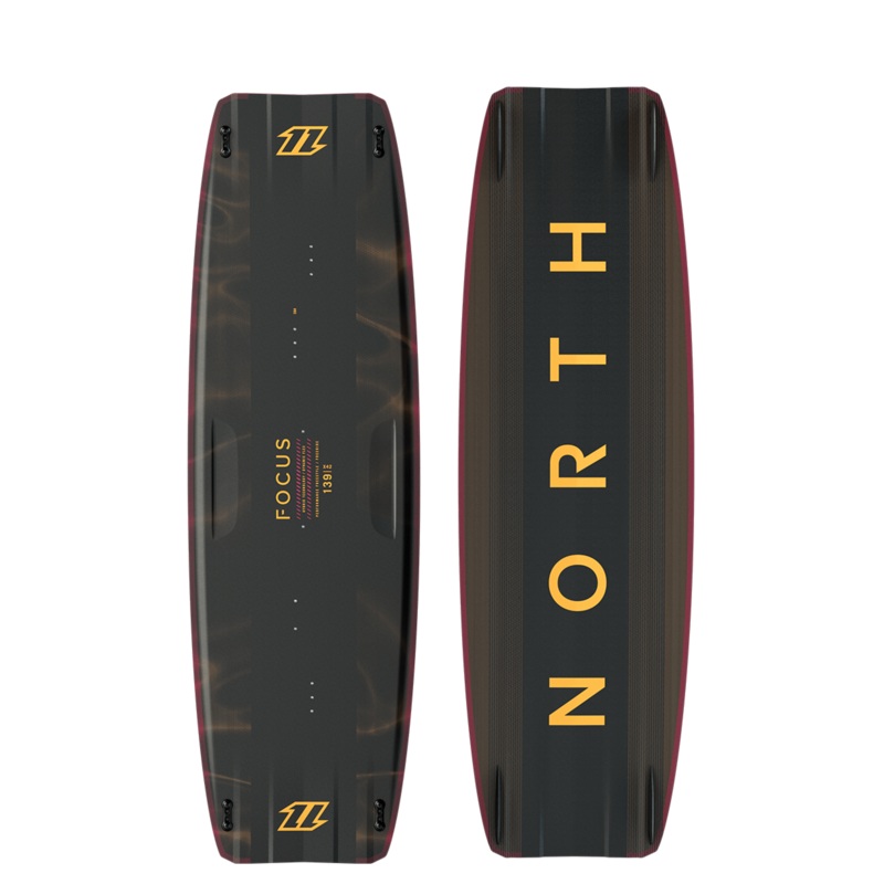 2021 North Focus Hybrid Kiteboard-Orange Flash