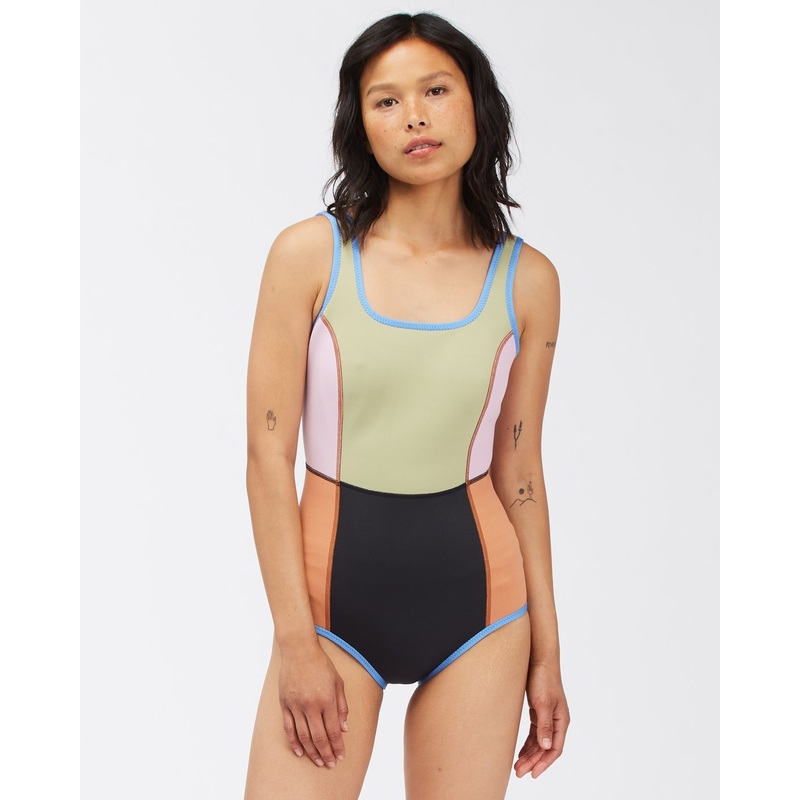 Billabong Seaker Rev One Piece Springsuit-Paradise Multi