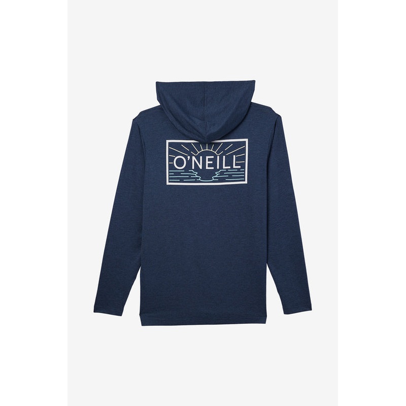 O’Neill TRVLR UPF Hooded L/S Tee-Heather Navy