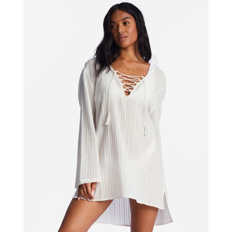 Billabong Blue Skies Dress-Salt Crystal