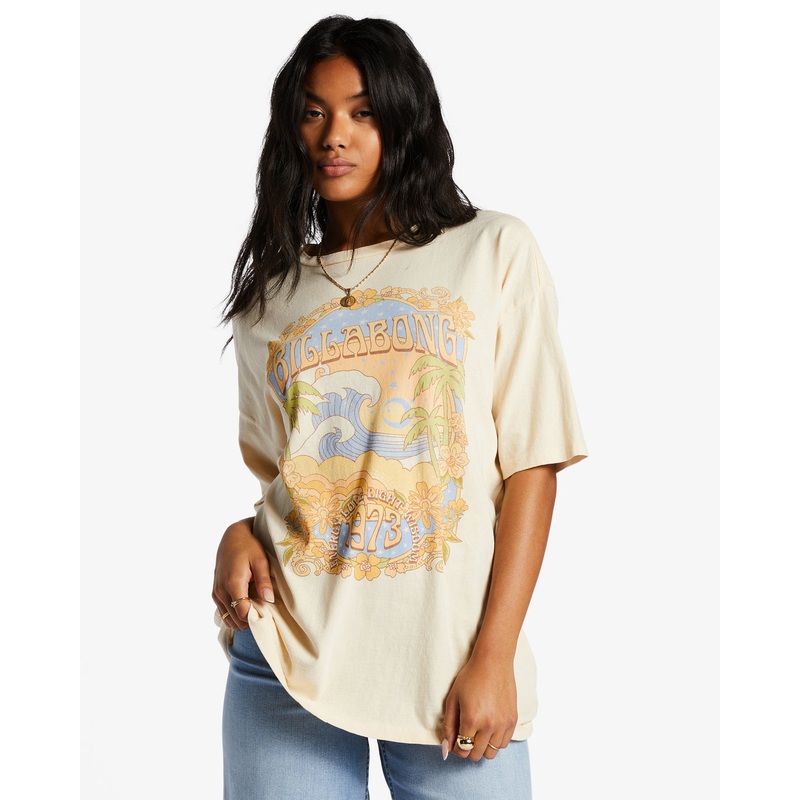Billabong In The Clouds Tee-Antique White