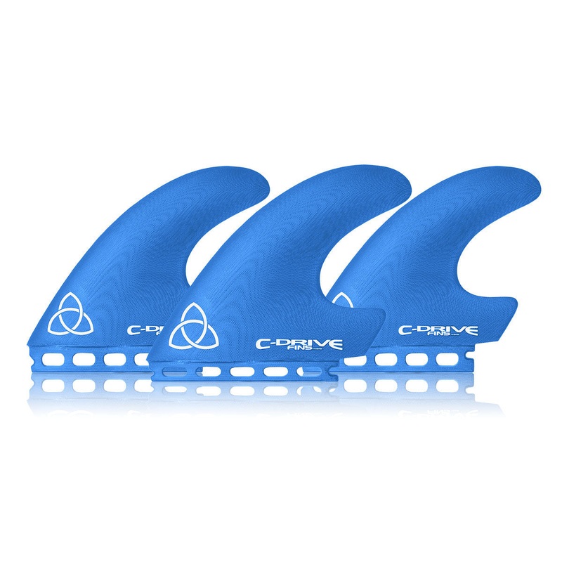 NVS C-Drive Futures Apex Tri/Quad Fin Set-Blue-Medium