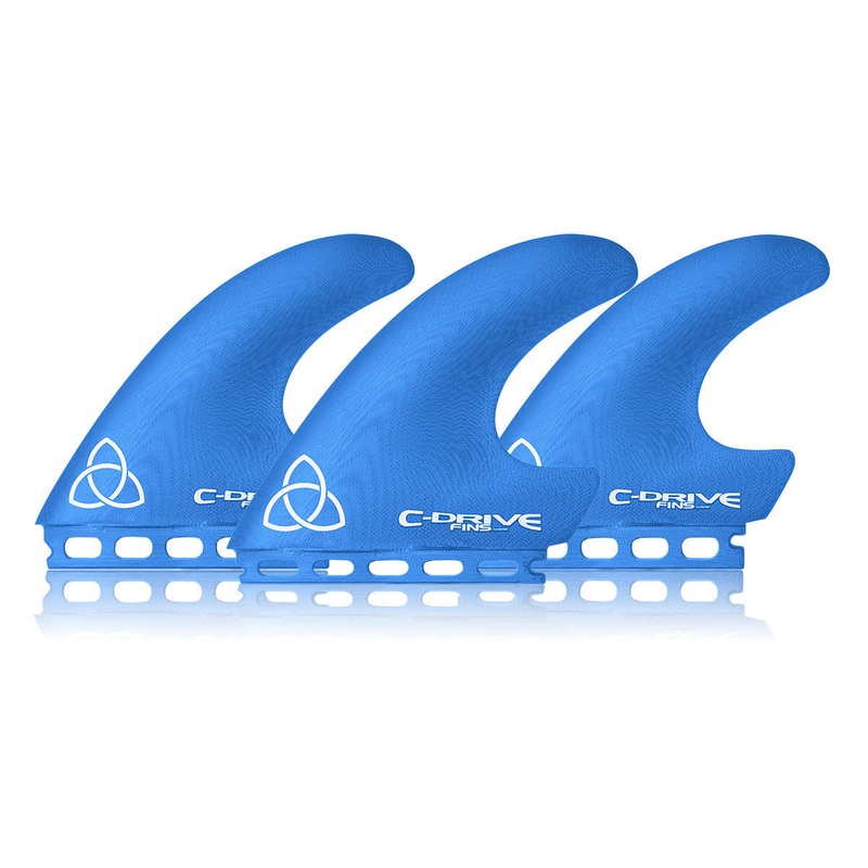 NVS C-Drive Futures Apex Tri/Quad Fin Set-Blue-Small