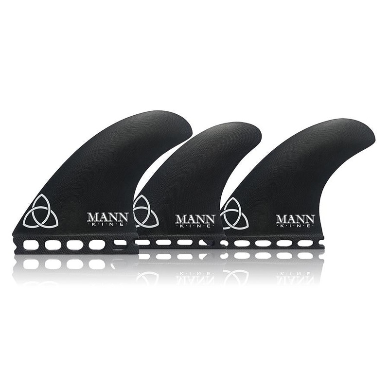 NVS Mannkine Futures Apex Tri/Quad Fin Set-Black-Large