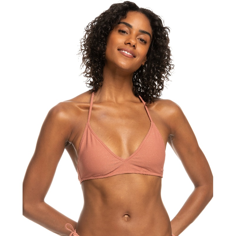 Roxy Coconut Crew Fixed Tri Top-Cedar Wood