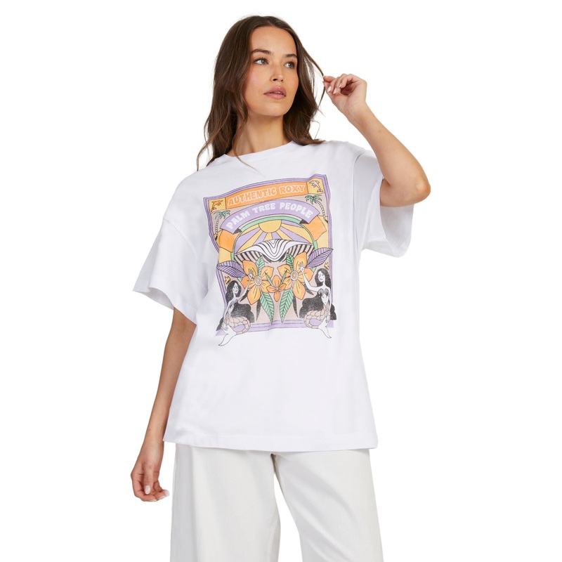 Roxy Sweet Sunshine Tee-Bright White