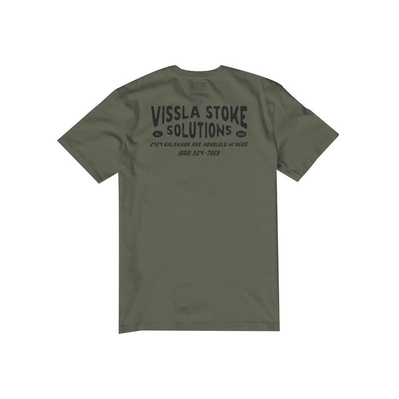Vissla Stoke Solution Pocket Tee-Army