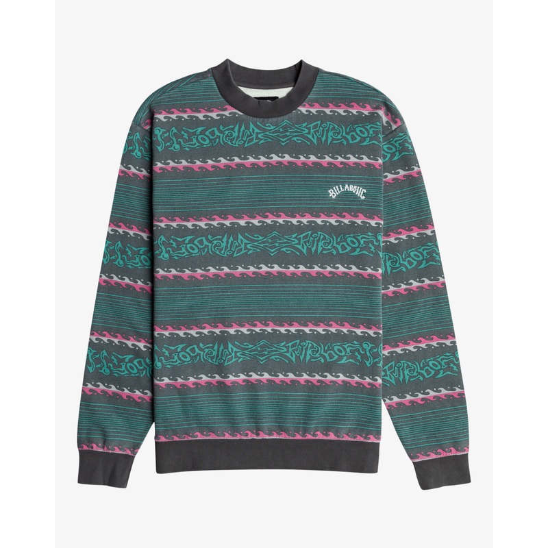 Billabong Halfrack Fleece Crew Sweatshirt-Black