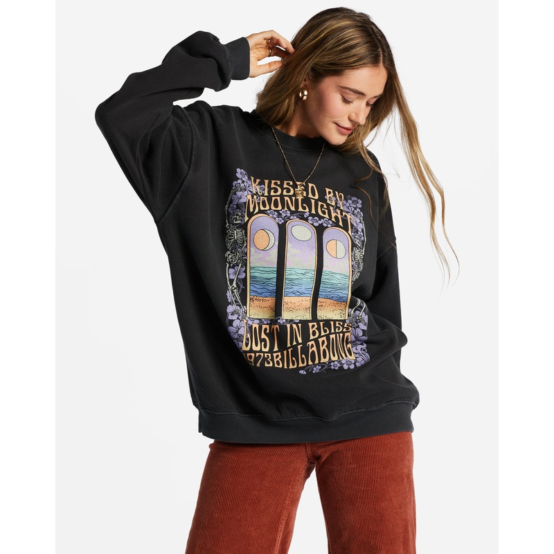 Billabong Ride In Sweatshirt-Black Sands 1