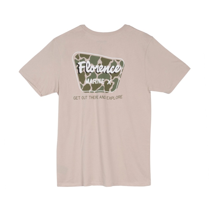 Florence Marine X State Park Organic Tee-Tan