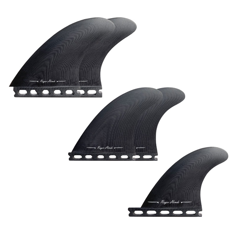 NVS Roger Hinds Apex Tri/Quad Fin Set-Black