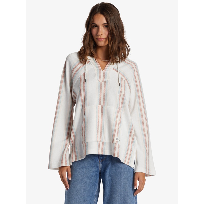 Roxy Wild And Free Sweatshirt-Bonzer Stripe Snow White