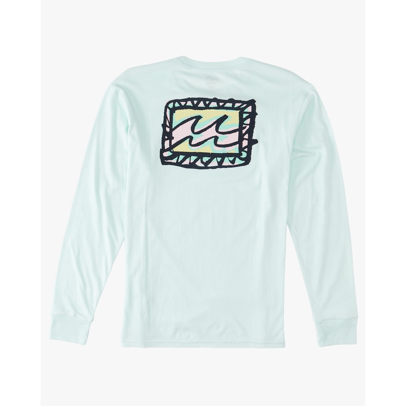 Billabong Crayon Wave L/S Tee-Seaglass