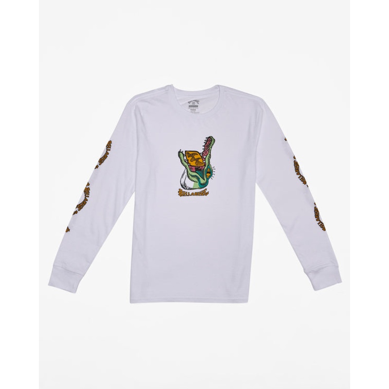 Billabong Toddler Croc L/S Tee-White