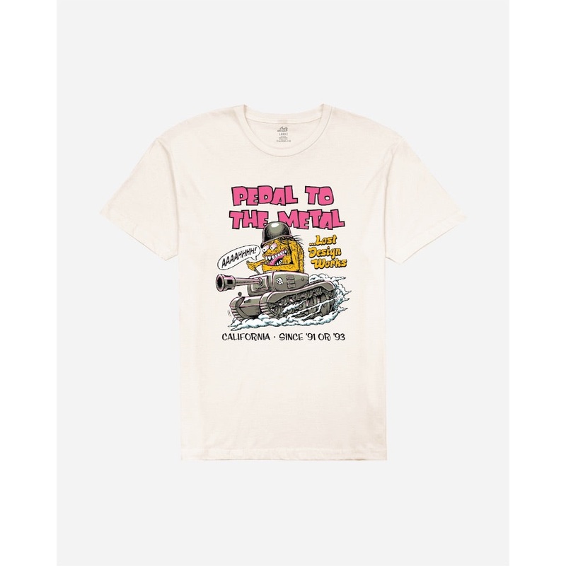 Lost Pedal to the Medal Vintage Dye Tee-Ivory