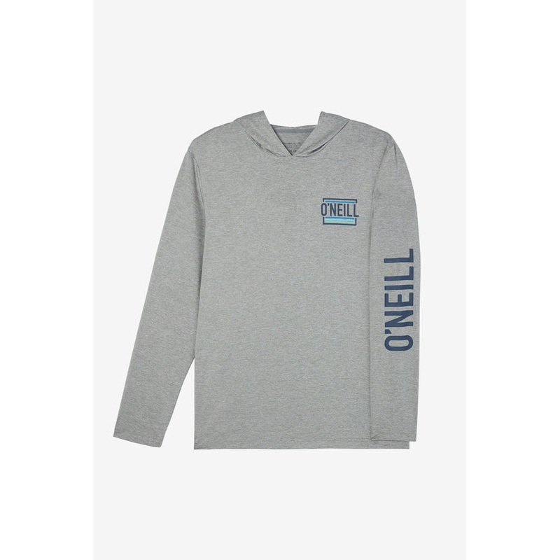O’Neill TRVLR UPF Hooded L/S Tee-Heather Grey