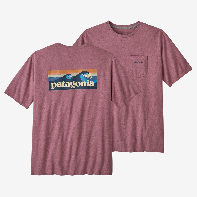 Patagonia Boardshort Logo Pocket Responsibili-Tee-Evening Mauve