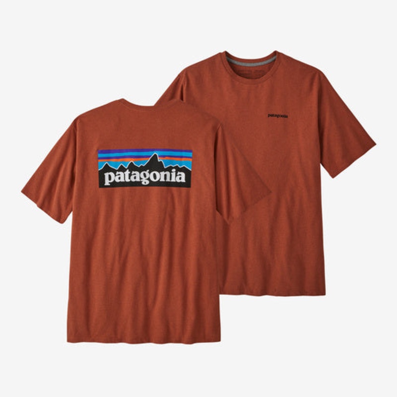 Patagonia P-6 Logo Responsibili-Tee-Quartz Coral