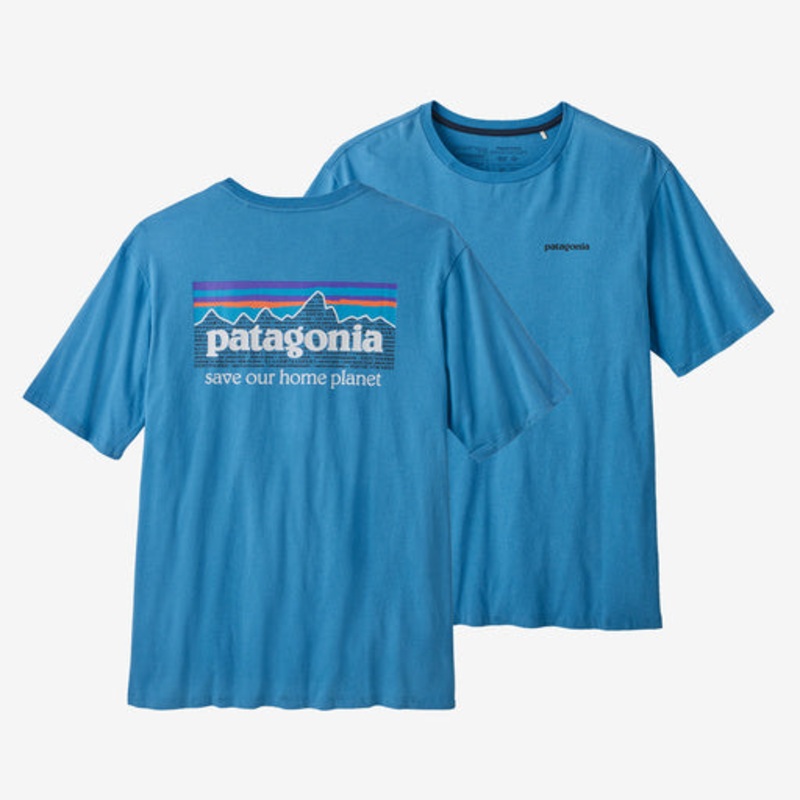 Patagonia P-6 Mission Organic Tee-Anacapa Blue