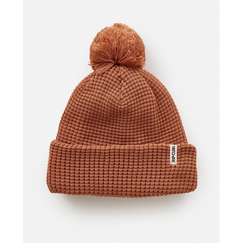 Rip Curl Anoeta Reg Pom Pom Beanie-Light Brown