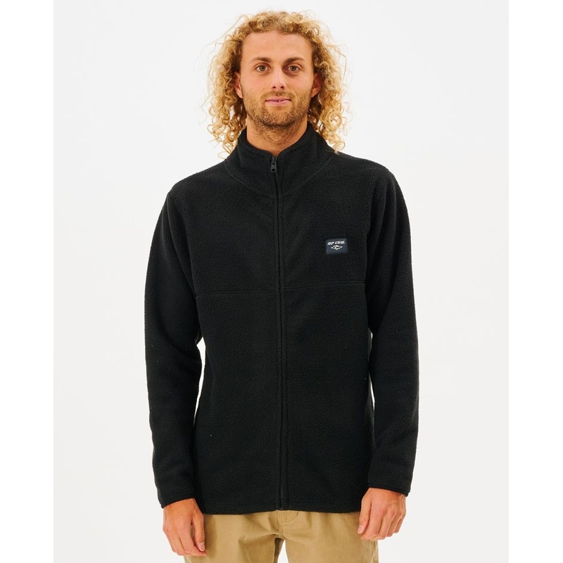 Rip Curl Rincon Zip Crew Polar Fleece Jacket-Black