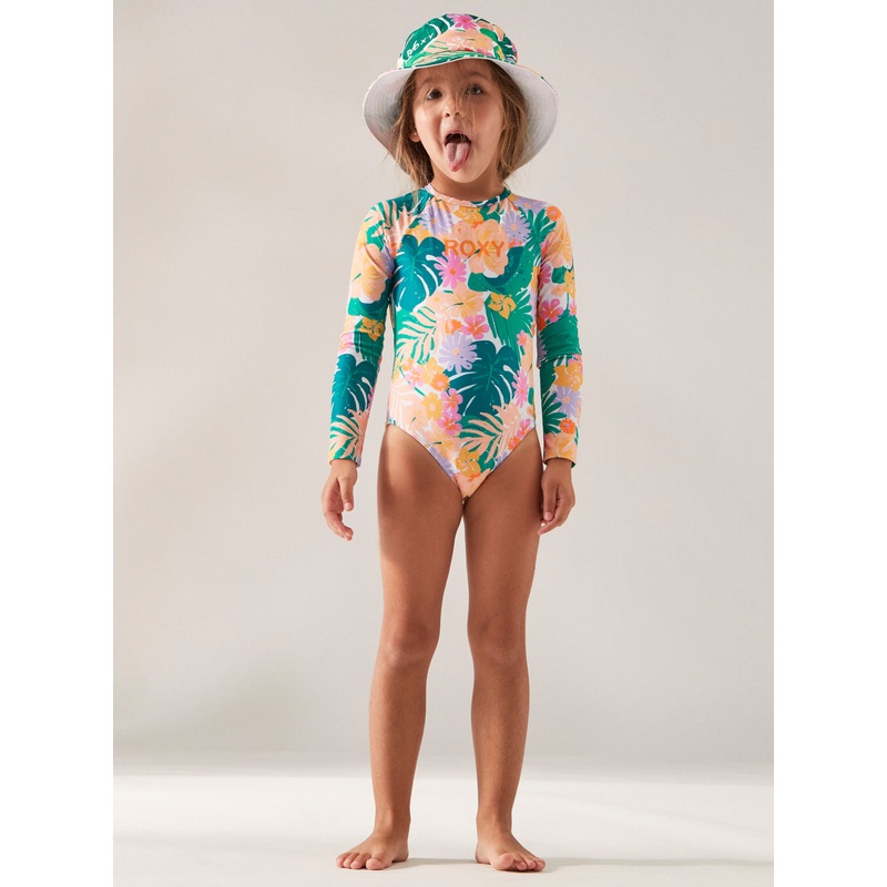 Roxy Paradisiac Island L/S One Piece-Mint Tropical Trails