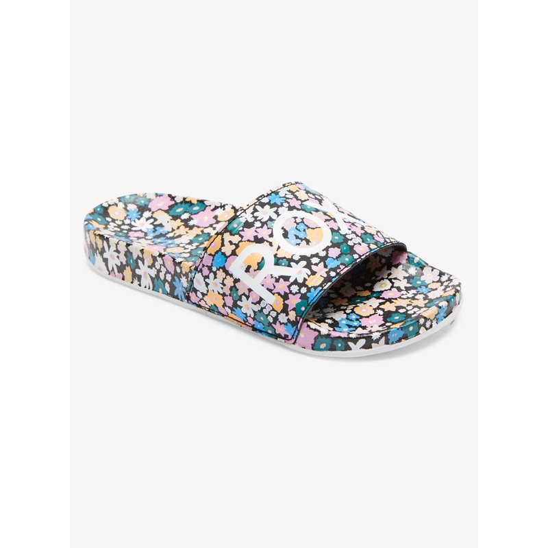 Roxy RG Slippy Printed Sandal-Black/Floral