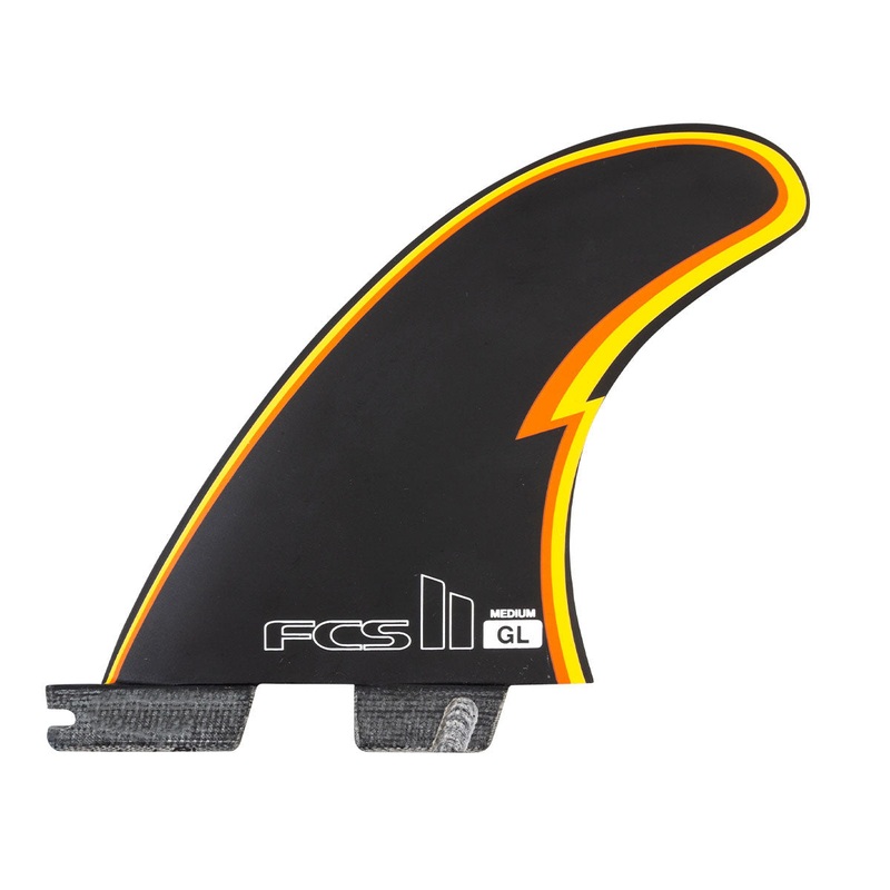 FCS II GL PC Tri/Quad Fin Set-Black-Medium
