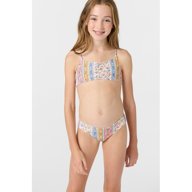 O’Neill Cora Floral Ruched Bralette Bikini-Multi Clr