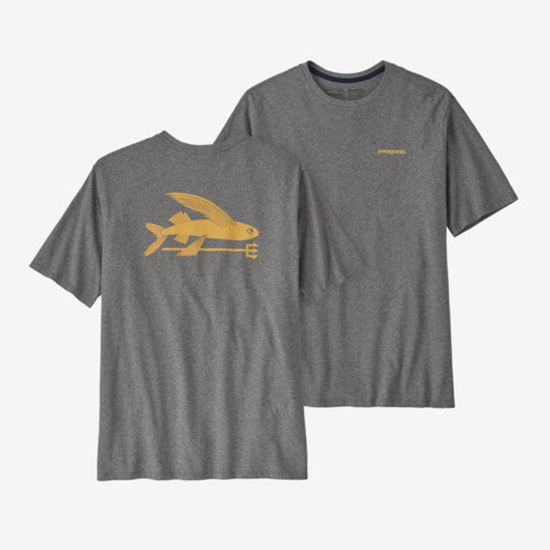 Patagonia Flying Fish Responsibili-Tee-Gravel Heather