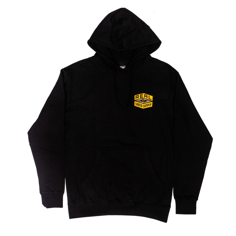 REAL Shred Supply Hooded Sweatshirt-Black