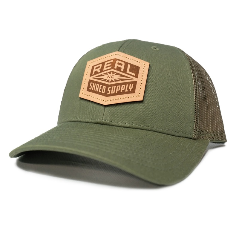 REAL Shred Supply Leather Badge Hat-Loden