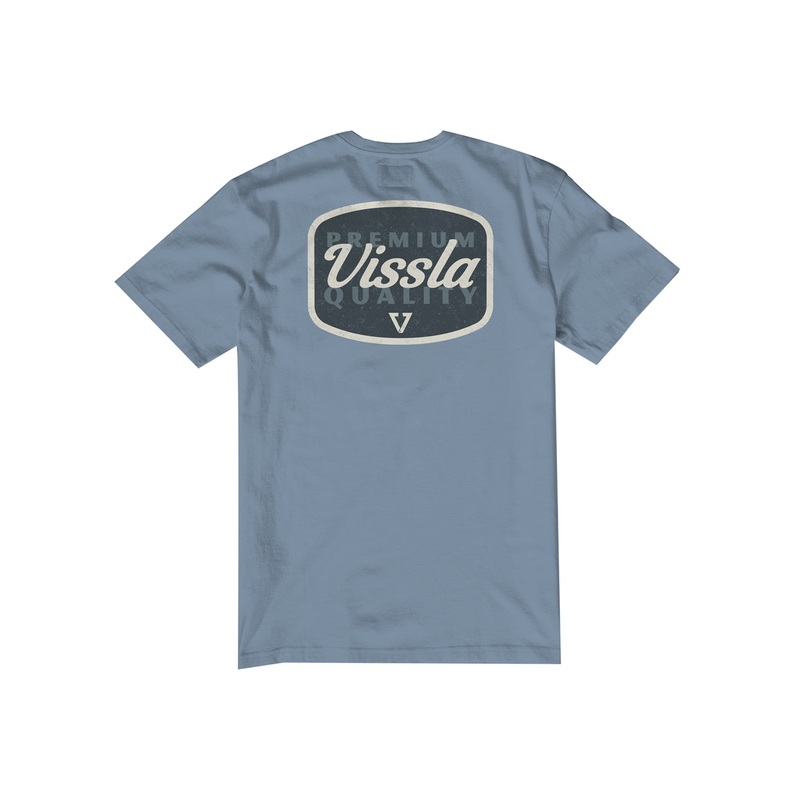 Vissla Dynasty Pocket Tee-Faded Denim