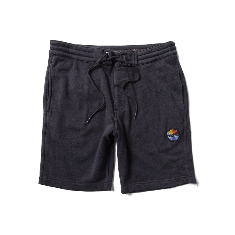 Vissla Solid Sets Eco 18.5″ Sofa Surfer Shorts-Black Heather