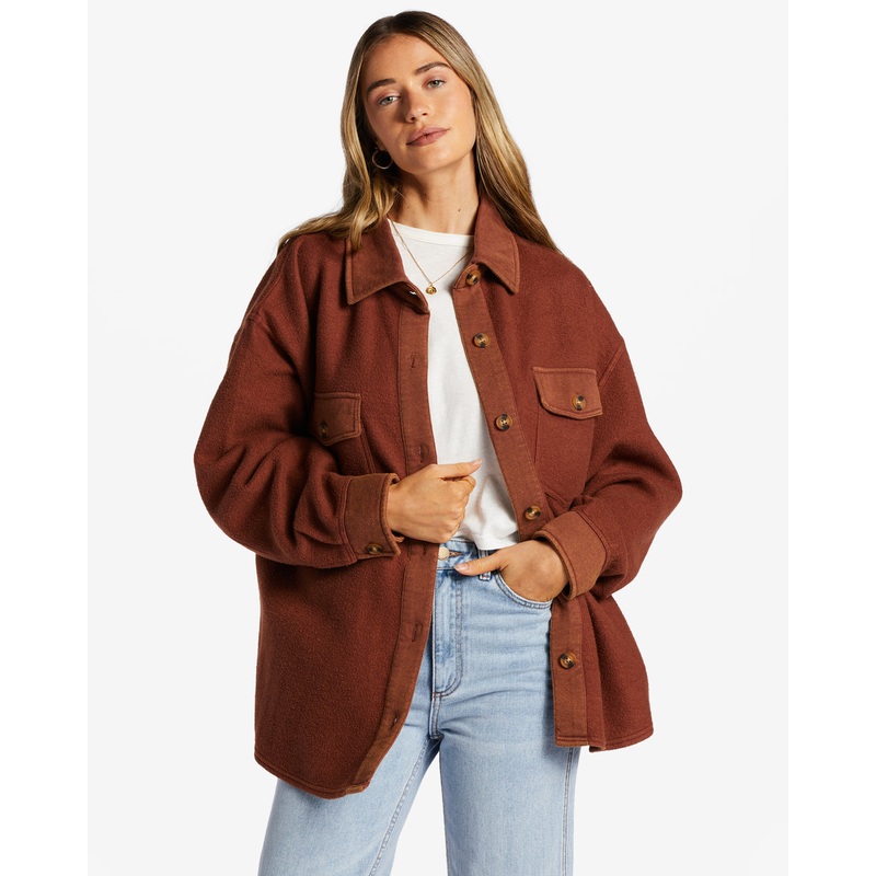 Billabong Any Time Shacket L/S Shirt-Mocha