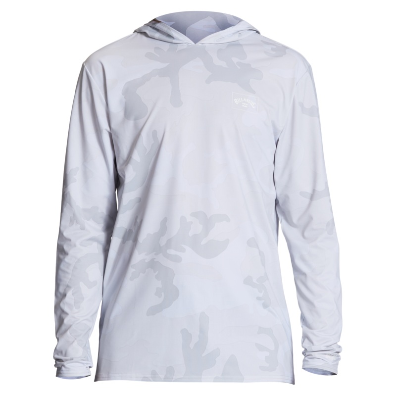 Billabong Arch Mesh L/S Hooded Rashguard-White Camo