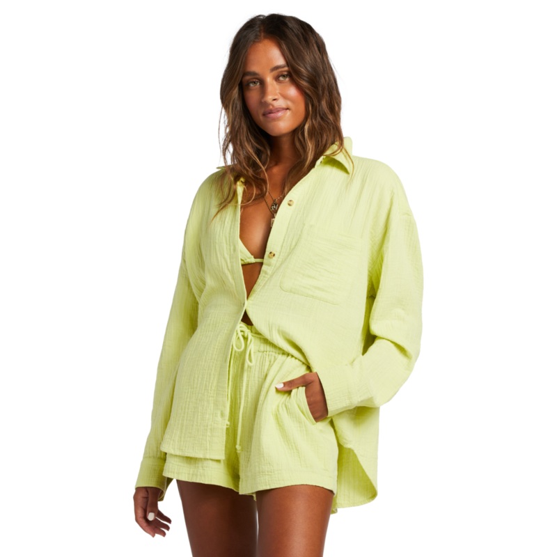 Billabong Right On L/S Shirt-Light Lime