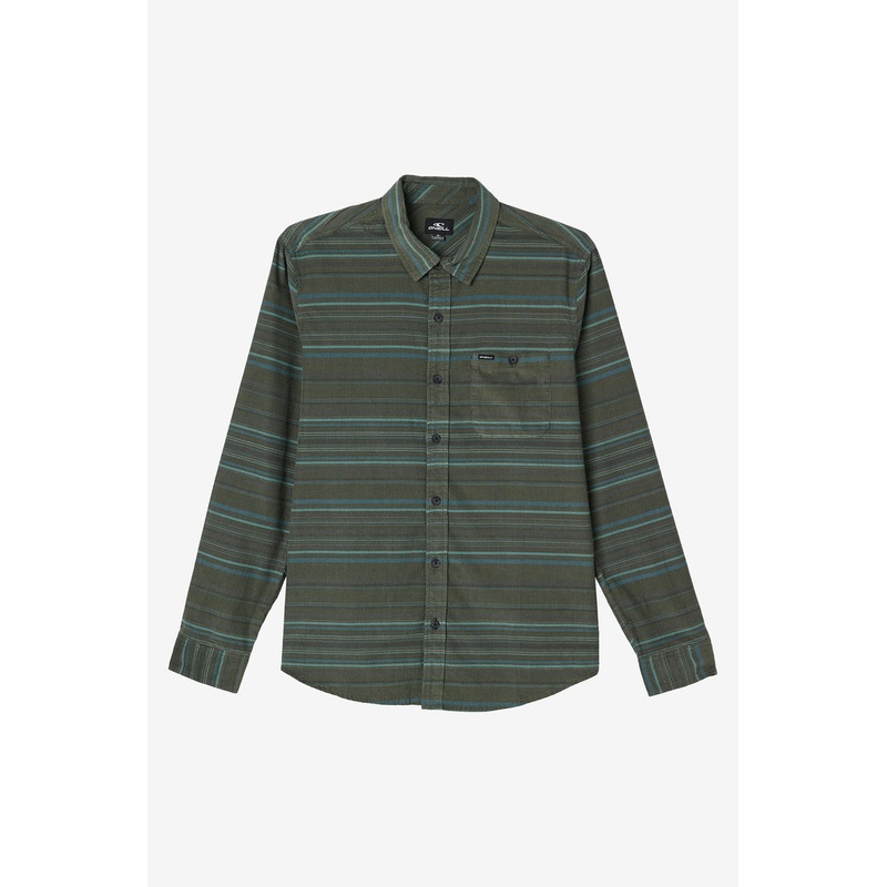 O’Neill Caruso Stripe Cord L/S Shirt-Dark Olive