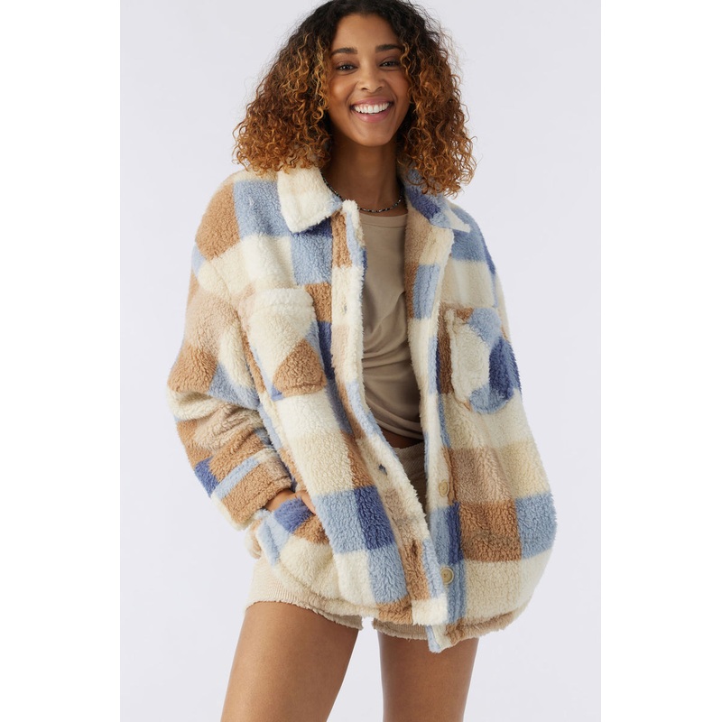O’Neill Heath Plaid Jacket-Winter White