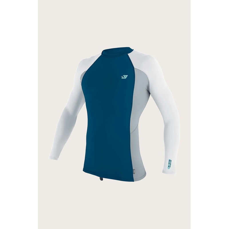 O’Neill Premium Skins L/S Rashguard-Ultrablu/Coolgry/Wht