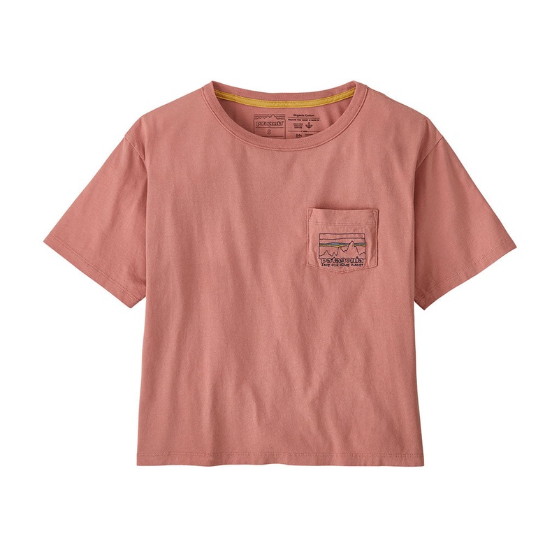 Patagonia 73 Skyline Organic Easy Cut Pocket Tee-Sunfade Pink
