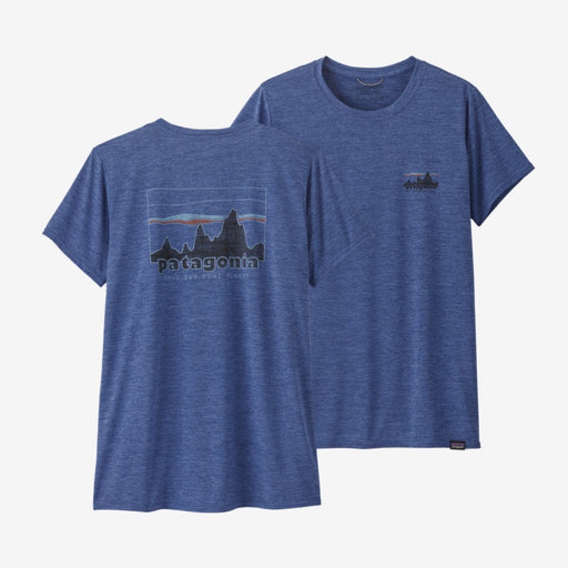 Patagonia Cap Cool Daily Graphic Tee-73 Skyline: Current Blue X-Dye