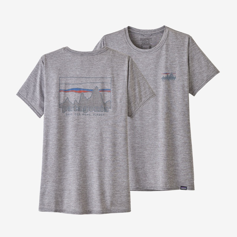 Patagonia Cap Cool Daily Graphic Tee-73 Skyline: Feather Grey