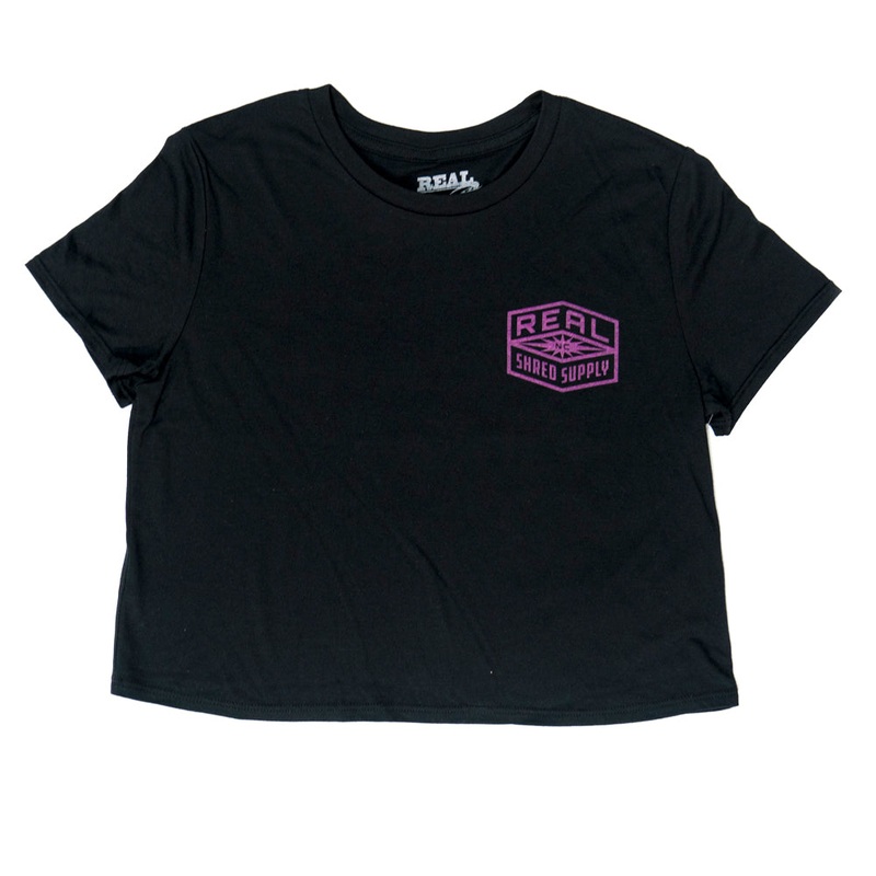 REAL Wmn’s Shred Supply Crop Tee-Black